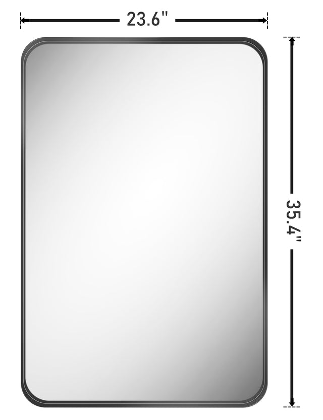 Metal Rectangles Wall Mirror