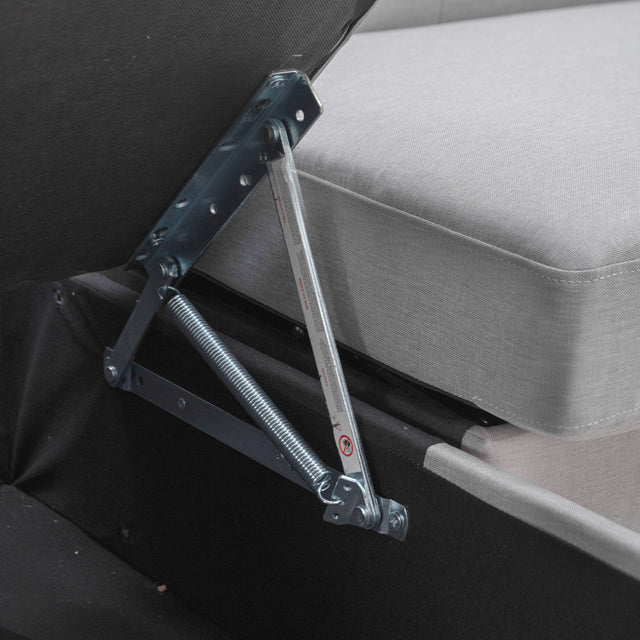 78.3" Convertible Sleeper Sofa Bed,Linen Pull Out Couch with Storage Chaise,Sleeper Counch with Memory Foam Mattress for  Small Space Living Room Bedroom Office,Light Gray