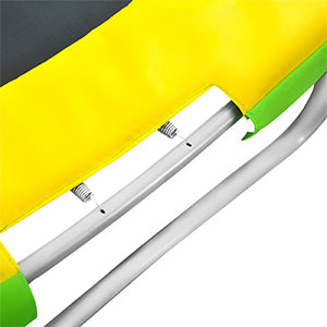 7FT Trampoline for Kids with Safety Enclosure Net, Slide and Ladder, Easy Assembly Round Outdoor Recreational Trampoline