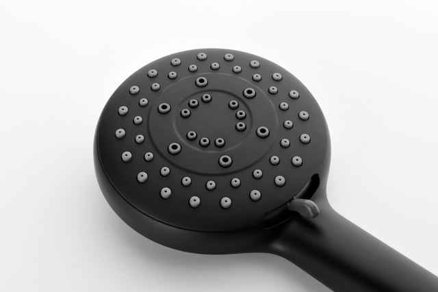 Shower System with Shower Head, Hand Shower, Slide Bar, Bodysprays, Shower Arm, Hose, Valve Trim, and Lever Handles