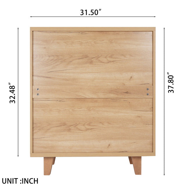 Modern Design Wooden  Dresser Bedroom Storage Drawer Organizer Closet Hallway Storage Cabinet with 4 Drawers, Wood Dresser Chest Accent Cabinet for Living Room Bedroom