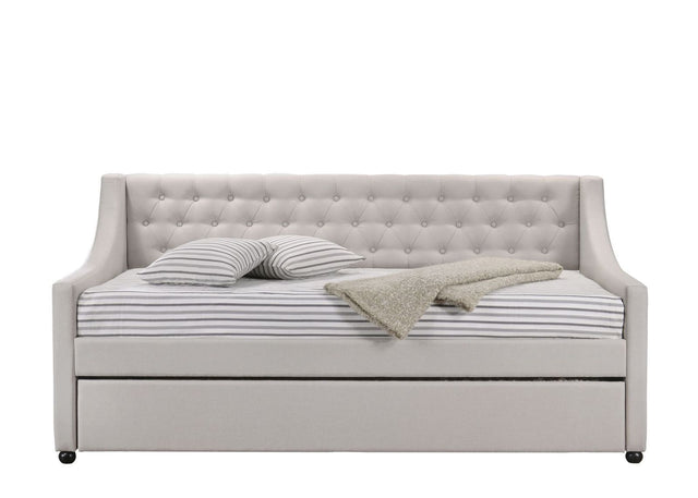 ACME Lianna Daybed & Trundle (Twin Size), Fog Fabric (1Set/2Ctn) 39395