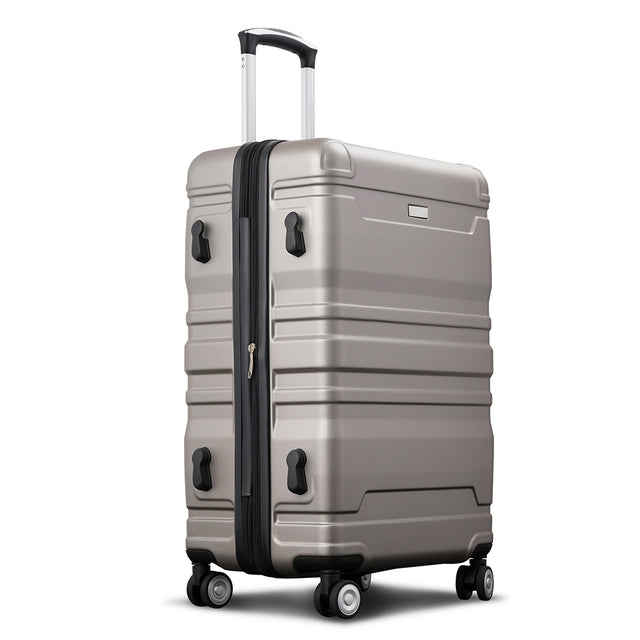 Luggage Sets New Model Expandable ABS Hardshell 3pcs Clearance Luggage Hardside Lightweight Durable Suitcase sets Spinner Wheels Suitcase with TSA Lock  20''24''28'' (gray)