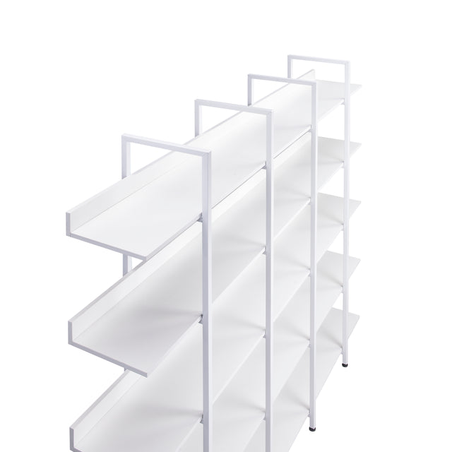 [VIDEO] 5 Tier Bookcase Home Office Open Bookshelf, Vintage Industrial Style Shelf with Metal Frame, MDF Board