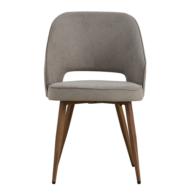 Modern Dining Chairs,Linen Accent Chair, Living Room Leisure Chairs, Upholstered Side Chair with Metal Legs for Dining Room Kitchen Vanity Patio Club Guest (Set of 1)  Grey Office Chair