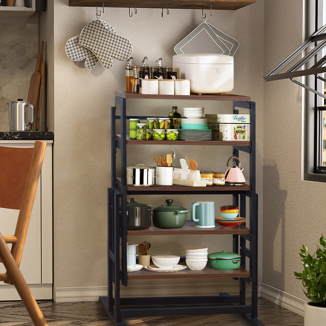 Dining table Multifunctional solid wood folding conversion table/folding shelf can be used as dining table or vertical shelf