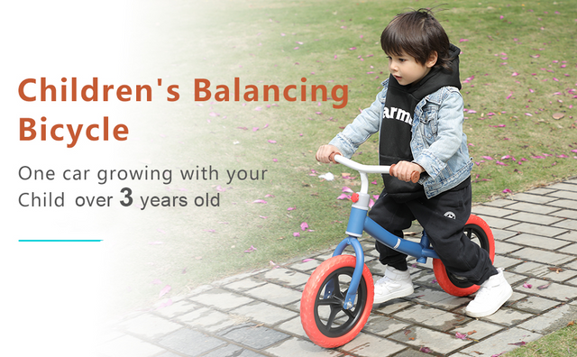 11inch Kids Balance Bike Adjustable Height Carbon Steel & PE Tires for 2-6 Years