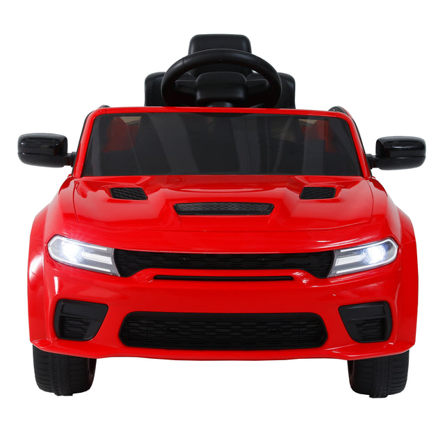 Licensed Dodge Charger，12v Kids ride on car W/Parents Remote Control ,electric cart for kids，Three speed adjustable,Power display, slow start、USB,MP3 ,Bluetooth,LED light、Four wheel suspension