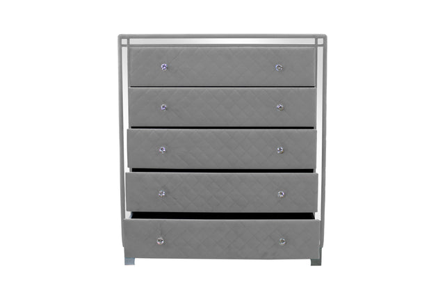 Linda Chest made with Wood with Gray Finish