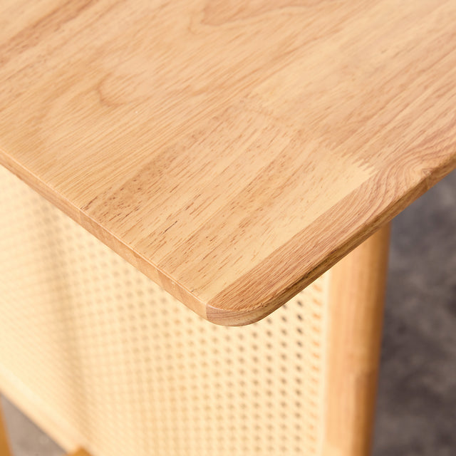 Dining Table.Chinese-style Rural Retro MDF Dining Table, Simple Modern Imitation Rattan Dining Table, Wooden Dining Table, Office Table.Suitable for Dining Room, Living Room and Office