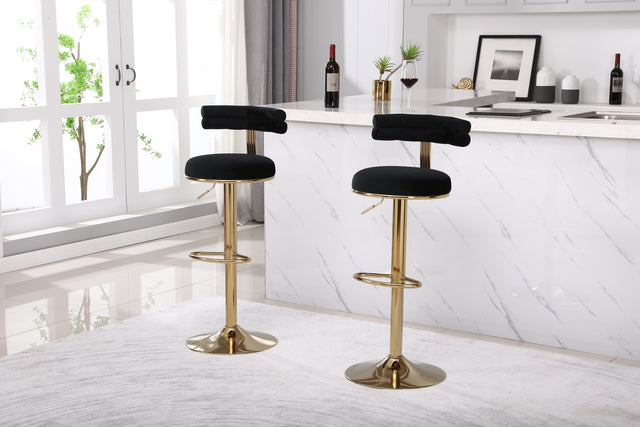 Bar Stools with Back and Footrest Counter Height Dining Chairs (2PCS/CTN)