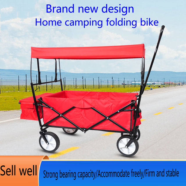 Garden Shopping Beach Cart folding wagon（red）