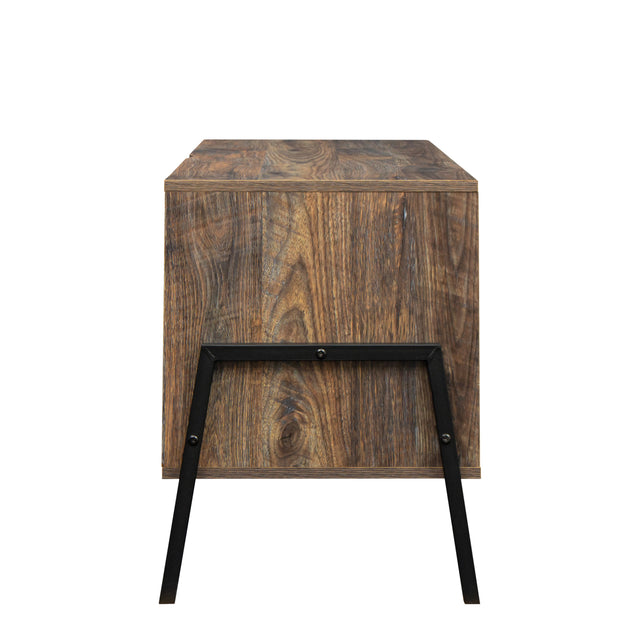 Mid-century modern TV cabinet wooden TV console media cabinet with storage space and brown home entertainment center for living room, bedroom and office,espresso