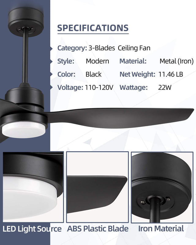 Blade LED Standard Ceiling Fan with Remote Control