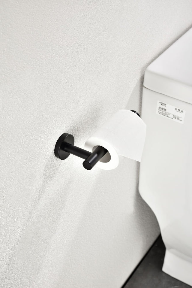 Toilet Paper Holder for Bathroom 2 Pack Tissue Holder Dispenser SUS304 Stainless Steel RUSTPROOF Toilet Roll Holder Wall Mount Matte Black