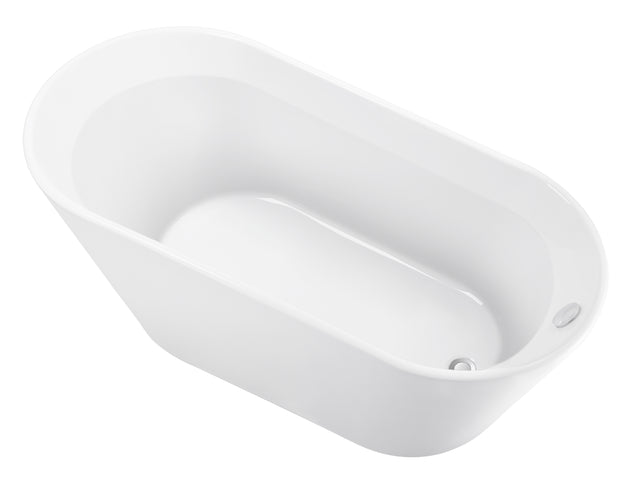 69" 100% Acrylic Freestanding Bathtub，Contemporary Soaking Tub，white Bathtub