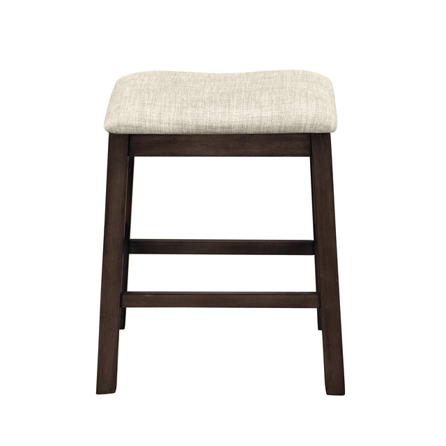 TOPMAX 3 Piece Dining Table with Padded Stools, Table Set with Storage Shelf,Brown