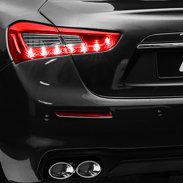 2V Kids Ride On Car, Electric Vehicle with Remote Control, MP3, USB, Music, Horn, LED Lights, Openable Doors, Black