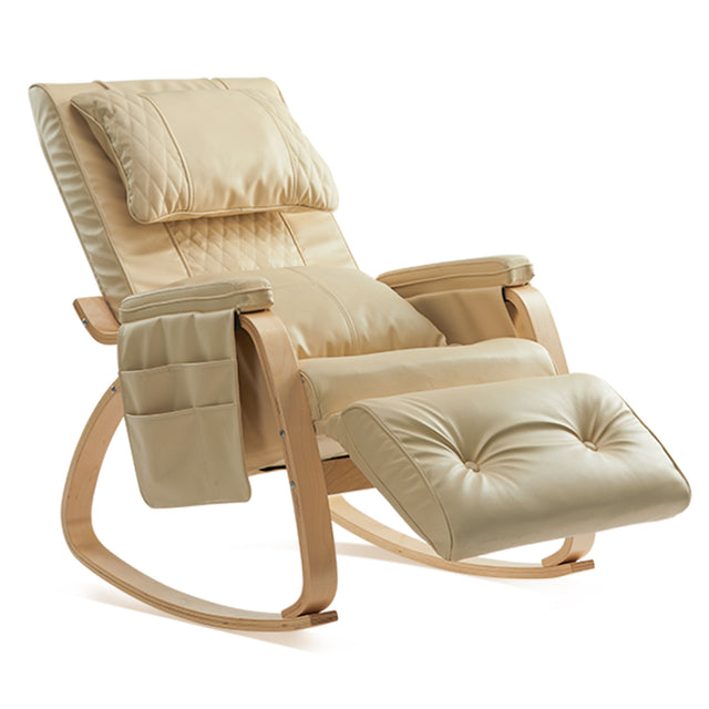 MASSAGE Comfortable Relax Rocking Chair  Cream White