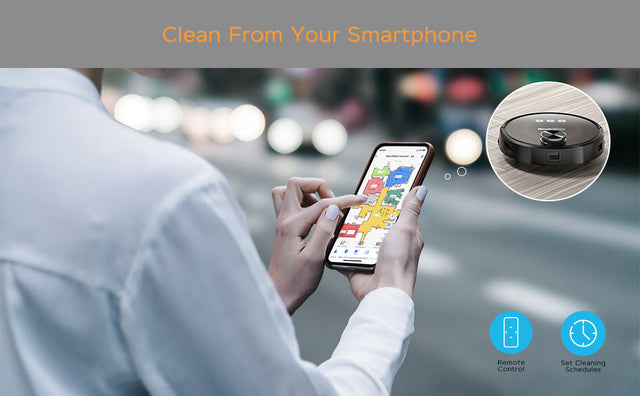 Geek Smart L8 Robot Vacuum Cleaner and Mop, LDS Navigation, Wi-Fi Connected APP, Selective Room Cleaning,MAX 2700 PA Suction, Ideal for Pets and Larger Home(Banned from selling on Amazon)