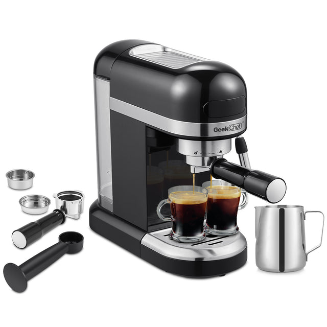 20 Bar Espresso Machine , 1350W High Performance, 1.4 Ldetachable transparent water tank, Thermo block beating system,With safety valve(Banned from selling on Amazon)