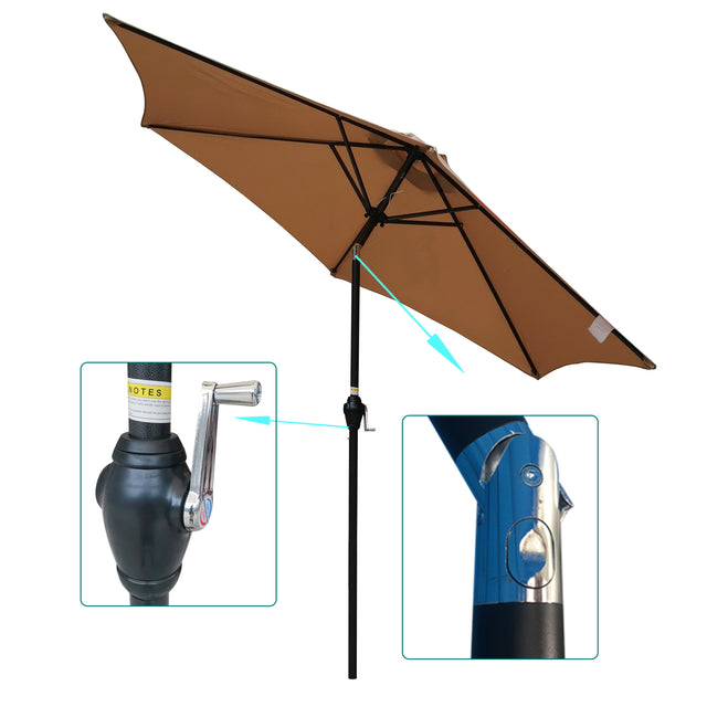 9FT UMBRELLA Brown