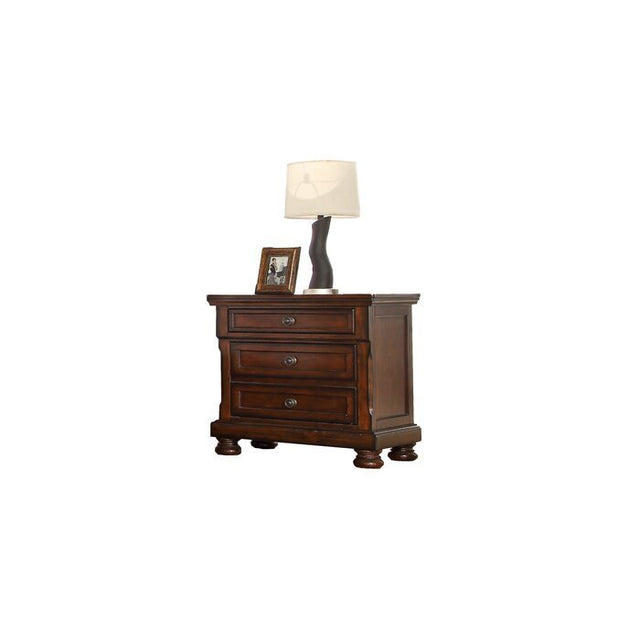 Galaxy Home Austin Wood Nightstand with Hidden Jewelry Drawer in Dark Walnut