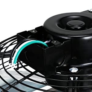 iPower 16 Inch Shutter Exhaust Fan Aluminum,High Speed 1550RPM, 1200 CFM, 1-Pack, Silver