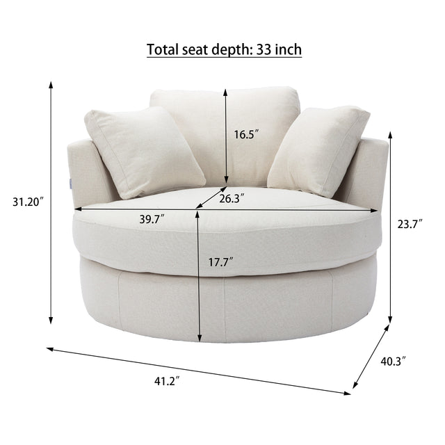 Modern  Akili swivel accent chair  barrel chair  for hotel living room Modern  leisure chair