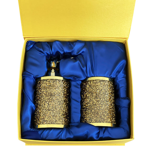 Ambrose Exquisite 2  Piece Soap Dispenser and Toothbrush Holder in Gift Box