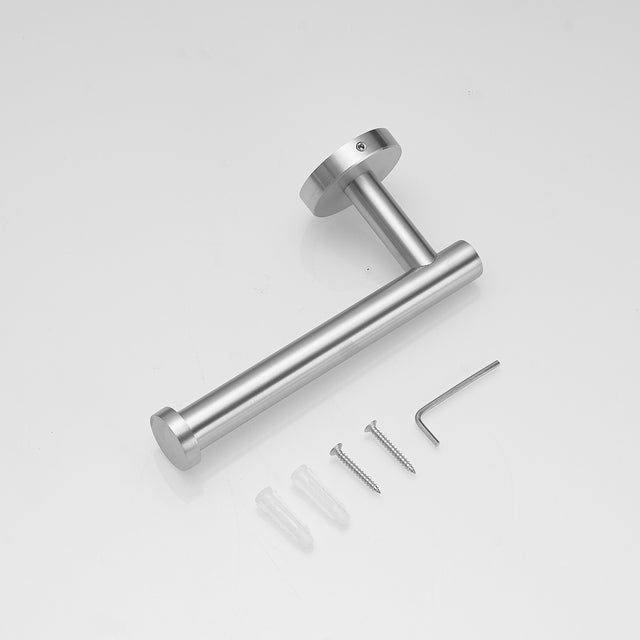Single Post Toilet Paper Holder Wall Mounted in Brushed Nickel