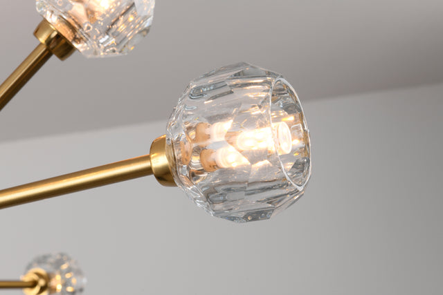 Modern American chandelier golden iron -9 bulb