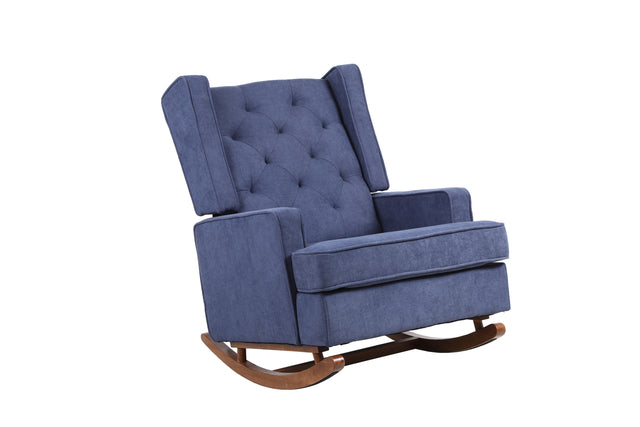 COOLMORE  living  room Comfortable  rocking chair  accent chair  Navy  fabric