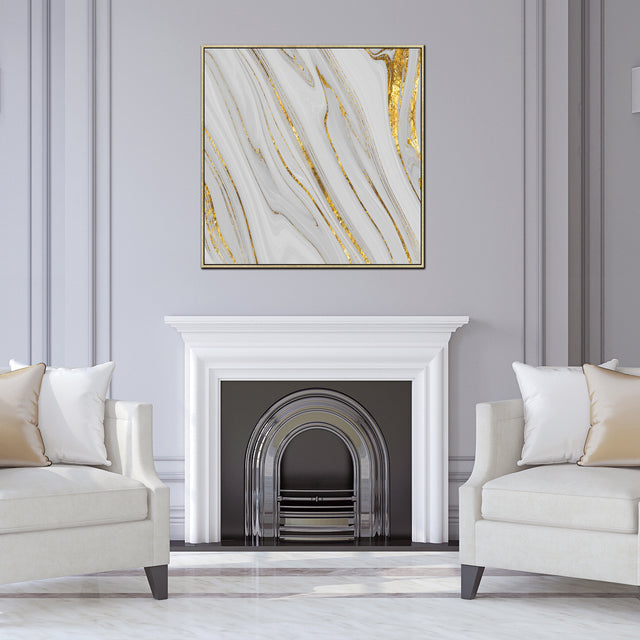 Oppidan Home "Gold Veins" (47.2"H X 47.2"W)