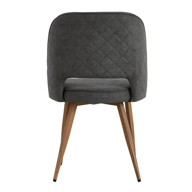 Modern Dining Chairs, Velvet Accent Chair, Living Room Leisure Chairs, Upholstered Side Chair with Metal Legs for Dining Room Kitchen Vanity Patio Club Guest (Set of 2) （ Dark Grey Office Chair）