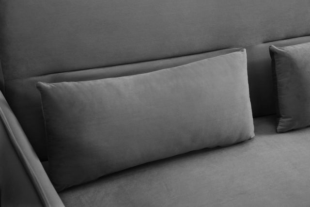 MEGA Pull Out Sofa Bed, Modern Adjustable Pull Out Bed Lounge Chair with 2 Side Pockets, 2 Pillows for Home Office