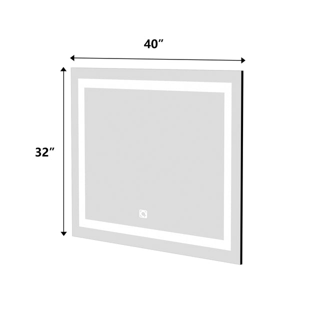 Bathroom Vanity LED Lighted Mirror-32x40in