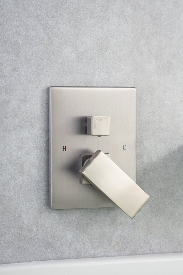 Waterfall Tub Faucet Wall Mount Roman Tub Filler Chrome Single Handle Brass Bathroom Bathtub Faucet with Hand Shower