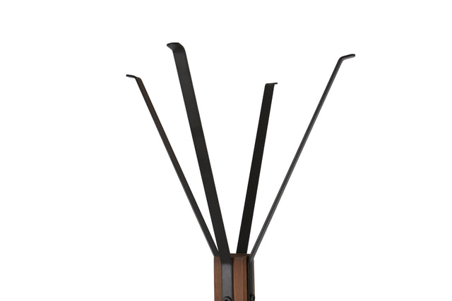 Reclaimed Wood and Metal Freestanding Coat Rack with Hooks use in bedroom, living room
