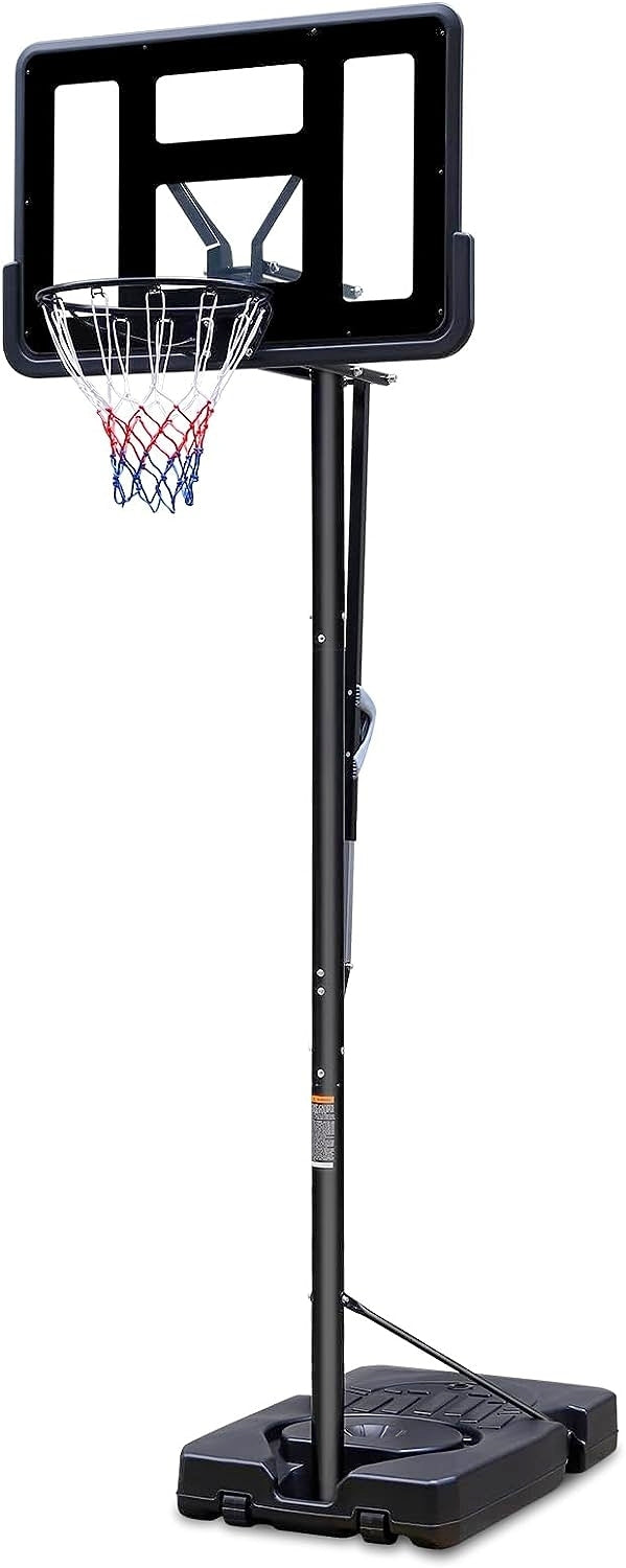 Teenagers Portable Basketball Hoop Height Adjustable basketball hoop stand 6.6ft - 10ft with 44 Inch Backboard and Wheels for Adults Teens