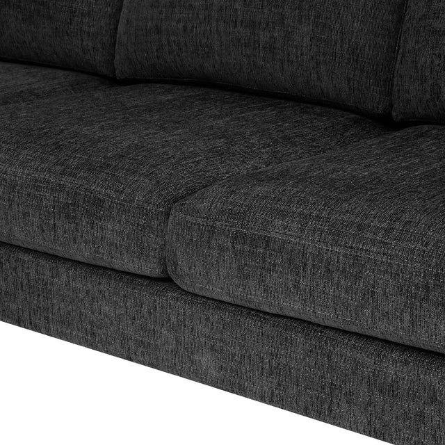 [VIDEO provided] [New]86" Convertible Sectional Sofa, Modern Chenille Fabric Sectional Sofa,  L-Shaped Couch 3-Seat Sofa Sectional with Reversible Chaise (2 Pillows)