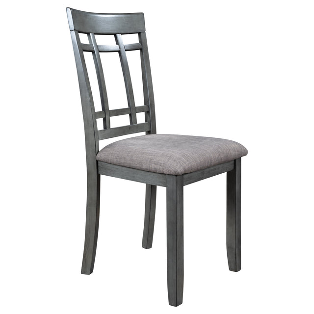 TOPMAX 6 Piece Wooden Dining Table set, Kitchen Table set with 4 Chairs and Bench, Farmhouse Rustic Style, Antique Graywash