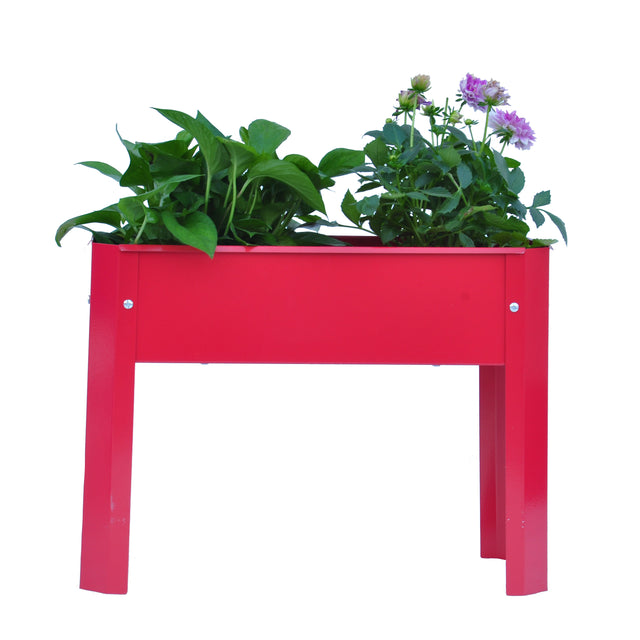 Elevated garden bed, metal elevated outdoor flowerpot box, suitable for backyard and terrace, large flowerpot, suitable for vegetable and flower