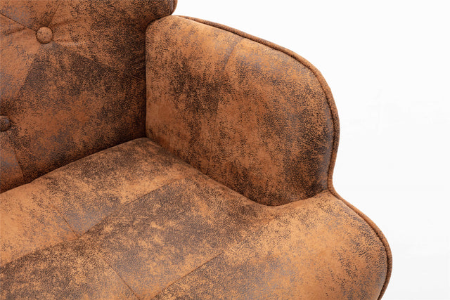 COOLMORE  Accent chair  Living Room/Bed Room, Modern Leisure  Chair  Coffee color Microfiber fabric
