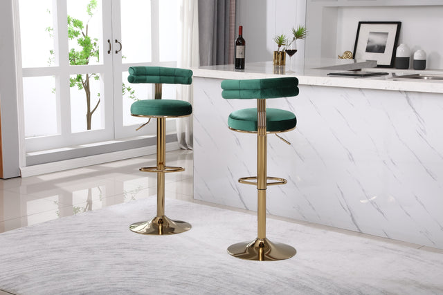 Bar Stools with Back and Footrest Counter Height Dining Chairs (2PCS/CTN)