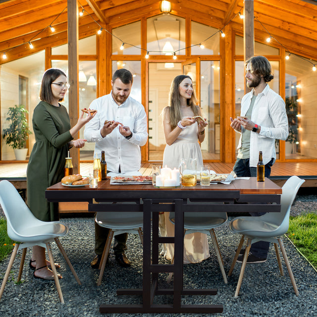 Conversion Solid wood table /shelf Wholesales folding table with convert shelf can be used as dining table or stand shelf
