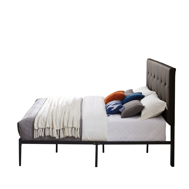 B112 King bed PVC cover haedboard with Sponge interlayer.  Strong iron frame with high temperature paint