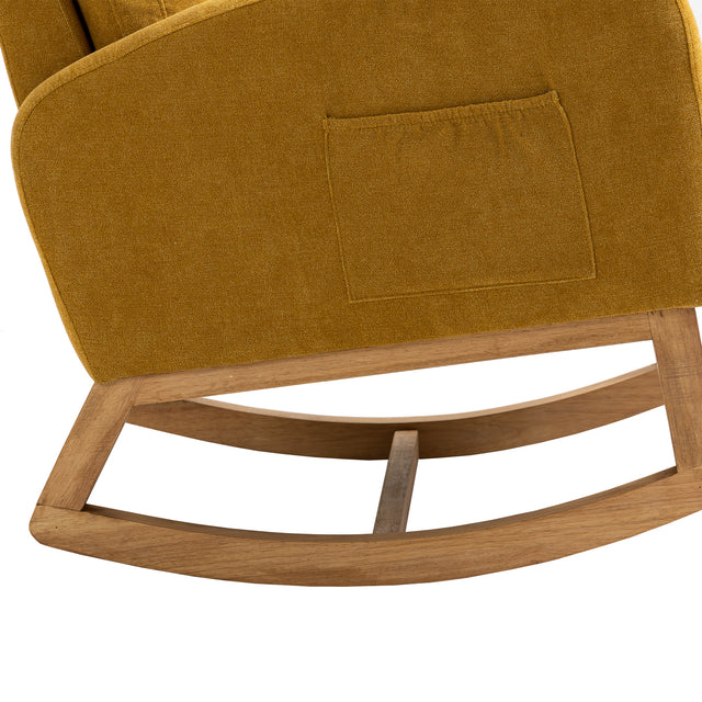 COOLMORE  living  room Comfortable  rocking chair  living room chair  Yellow