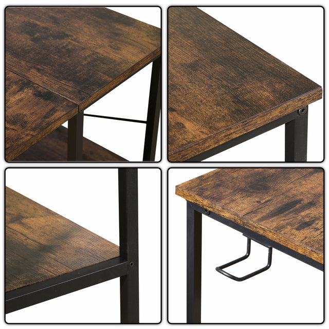 L-shaped retro color desk