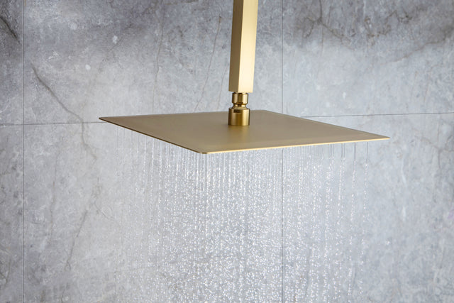 Shower Faucet Set System Ceiling Shower Faucets Sets Complet with Rough-in Valve, 10 Inches High Pressure Rain Shower Head and Handheld